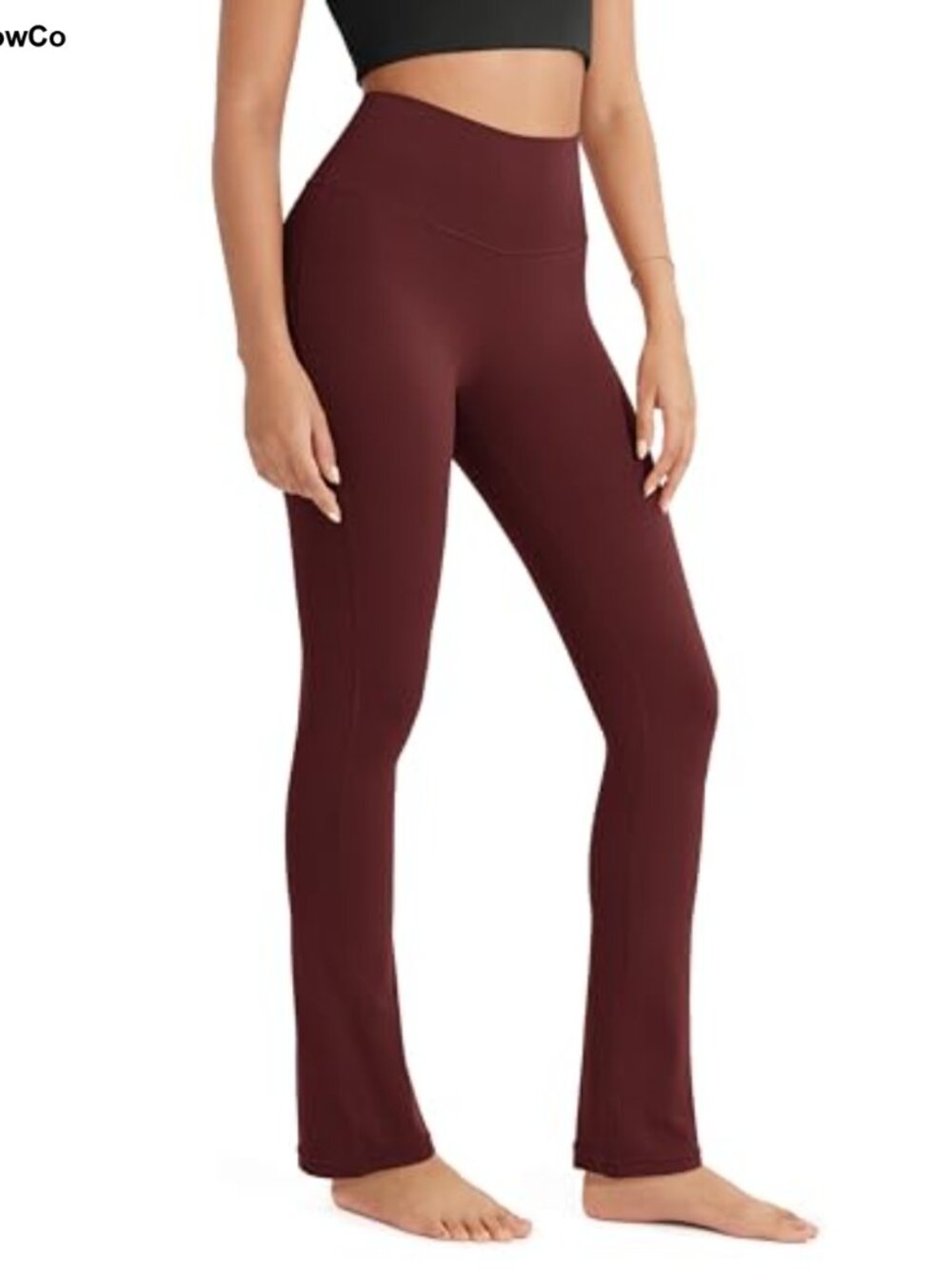 Women's High Waist Straight Leg Lounge Yoga Pants with Back Pocket